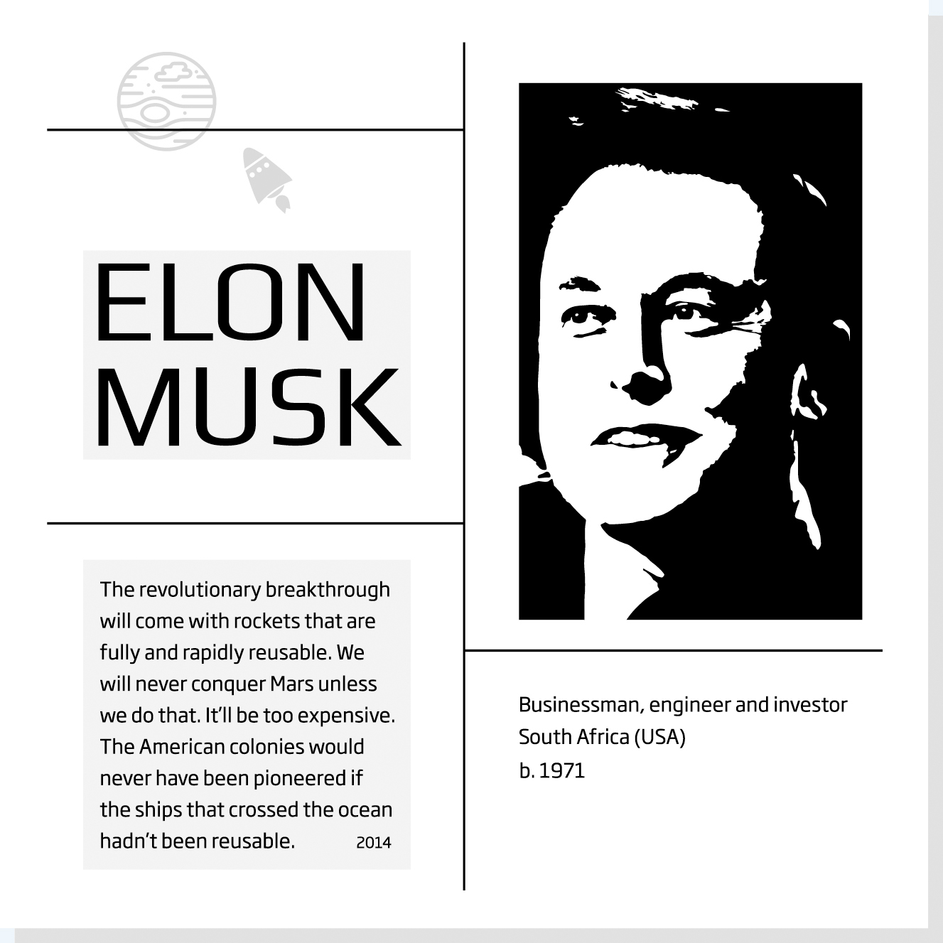 Elon Musk er en af Rysensteens 14 udvalgte verdensborgere