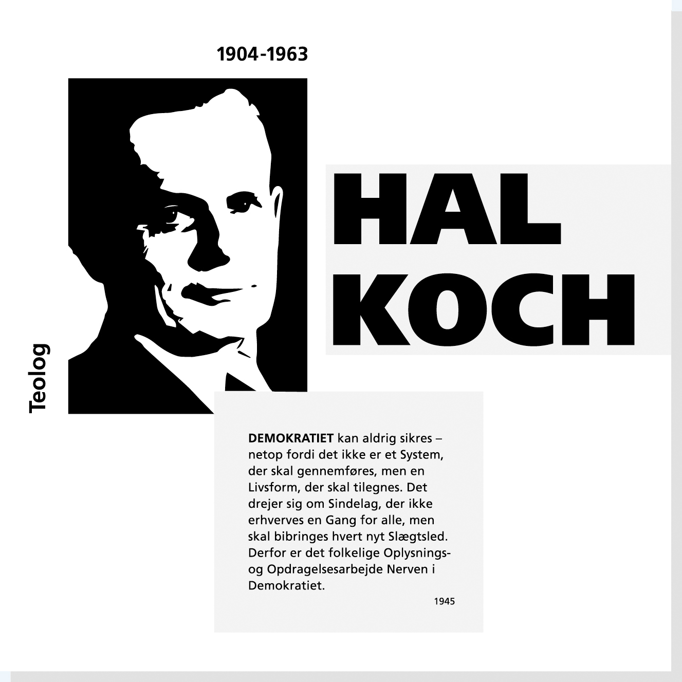 Hal Koch er en af Rysensteens 22 udvalgte danske dannelsespersoner