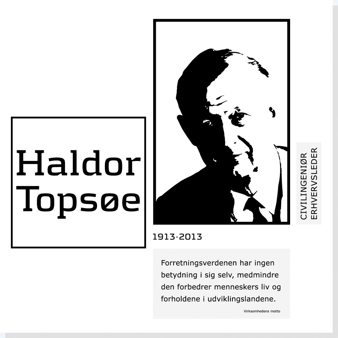 Haldor Topsøe er en af Rysensteens 22 udvalgte danske dannelsespersoner