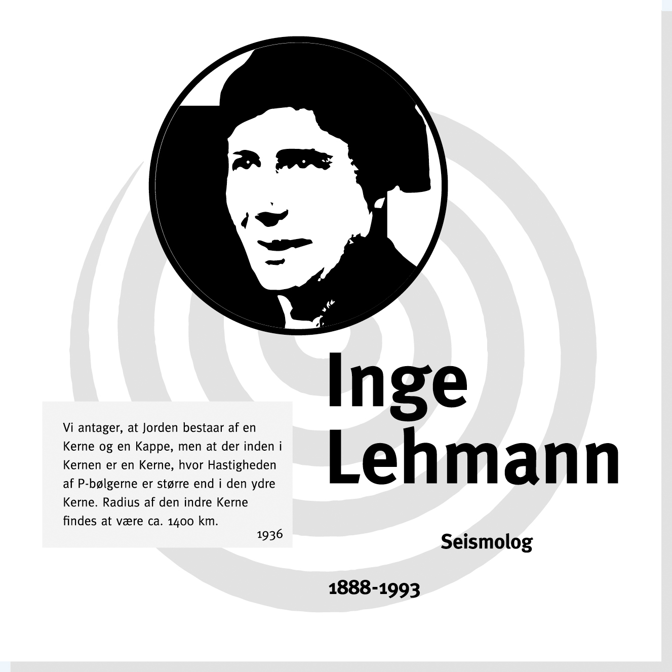 Inge Lehmann er en af Rysensteens 22 udvalgte danske dannelspersoner
