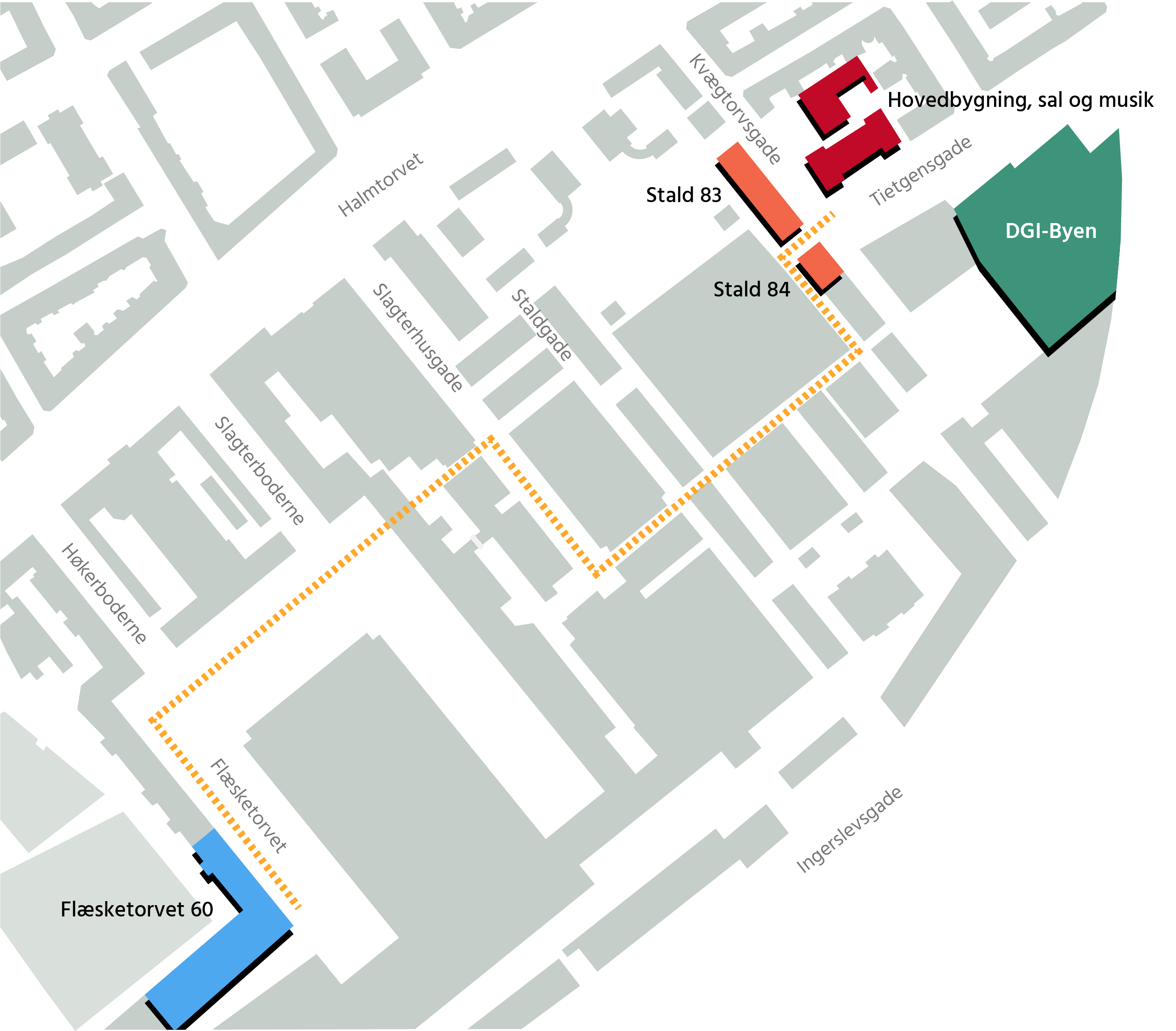 Kort over Rysensteen Campus